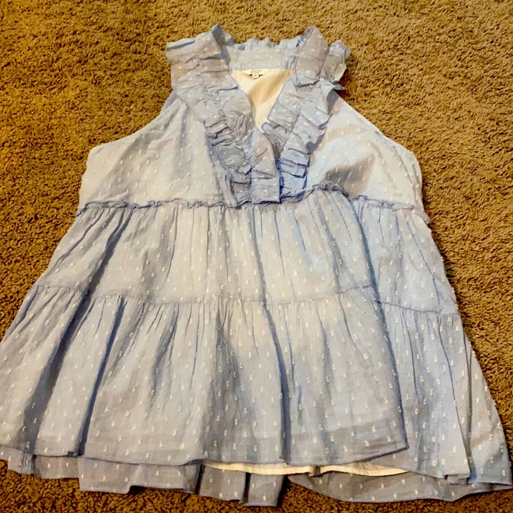Crown and Ivy ruffle top tank.
